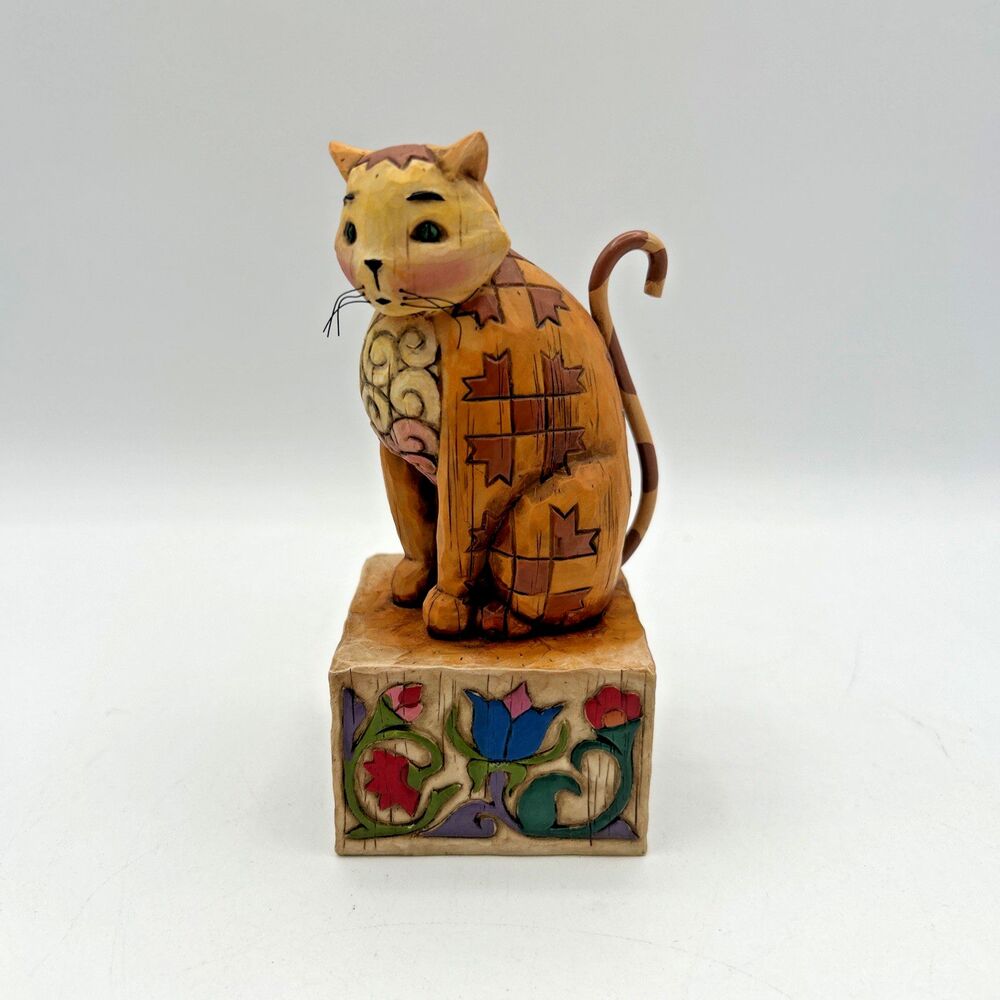 VTG Jim Shore Jasper Cat Figurine #114424 Retired Enesco Heartwood Creek 2003
